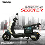 Load image into Gallery viewer, Green Mario 40kms Range Electric Scooter