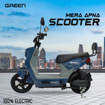 Load image into Gallery viewer, Green Sunny 40kms Range Electric Scooter