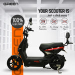 Load image into Gallery viewer, Green Sunny Plus 40kms Range Electric Scooter