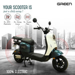 Load image into Gallery viewer, Green Mario 40kms Range Electric Scooter