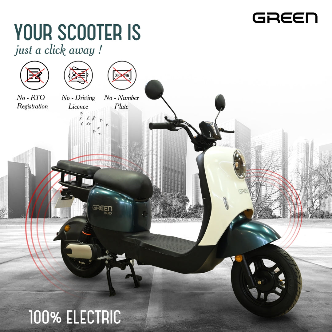 Green Mario 40kms Range Electric Scooter