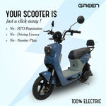 Load image into Gallery viewer, Green Sunny 40kms Range Electric Scooter