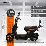 Load image into Gallery viewer, Green Sunny Plus 40kms Range Electric Scooter