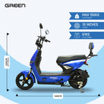 Load image into Gallery viewer, Green Sunny Plus 60kms Range Electric Scooter