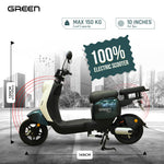 Load image into Gallery viewer, Green Mario 40kms Range Electric Scooter