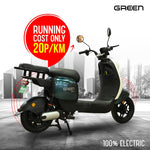Load image into Gallery viewer, Green Mario 40kms Range Electric Scooter