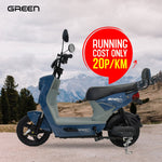Load image into Gallery viewer, Green Sunny 40kms Range Electric Scooter