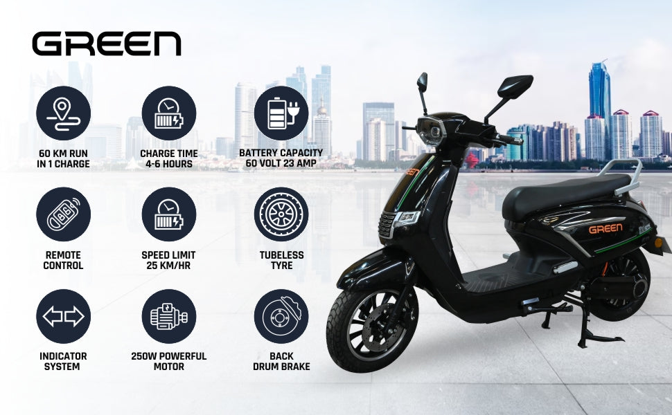 Green Vista 60kms Range Electric Scooter