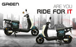 Load image into Gallery viewer, Green Mario 40kms Range Electric Scooter