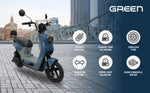 Load image into Gallery viewer, Green Sunny 40kms Range Electric Scooter
