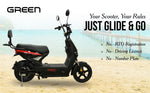 Load image into Gallery viewer, Green Sunny Plus 40kms Range Electric Scooter
