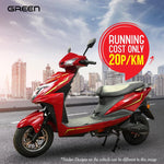 Load image into Gallery viewer, Green Invicta 60kms Range Electric Scooter