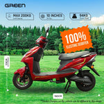 Load image into Gallery viewer, Green Invicta 60kms Range Electric Scooter